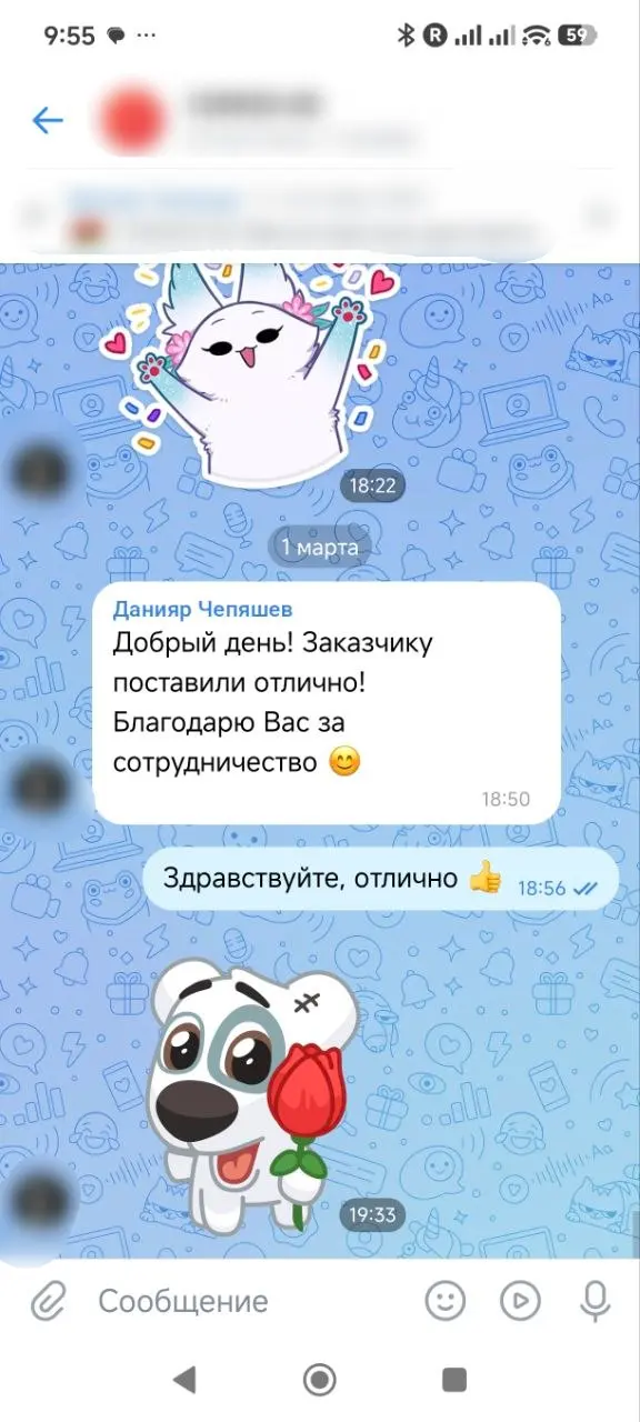 Отзыв студента о выполненной работе